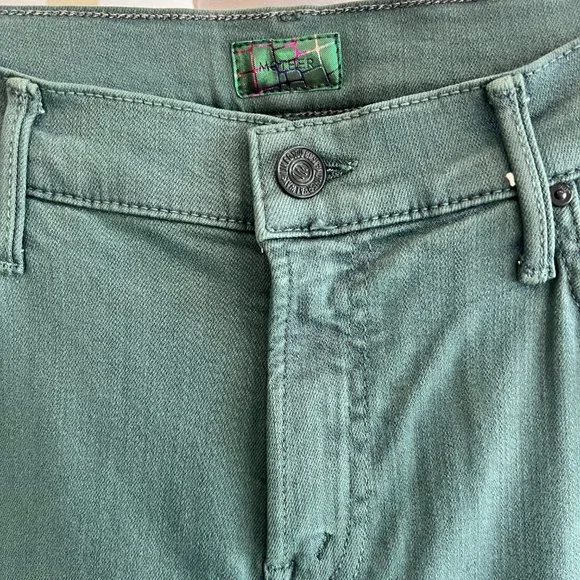 NWT Mother 'The Dropout' in 'Just for Kicks'-teal/green - Picture 3 of 9